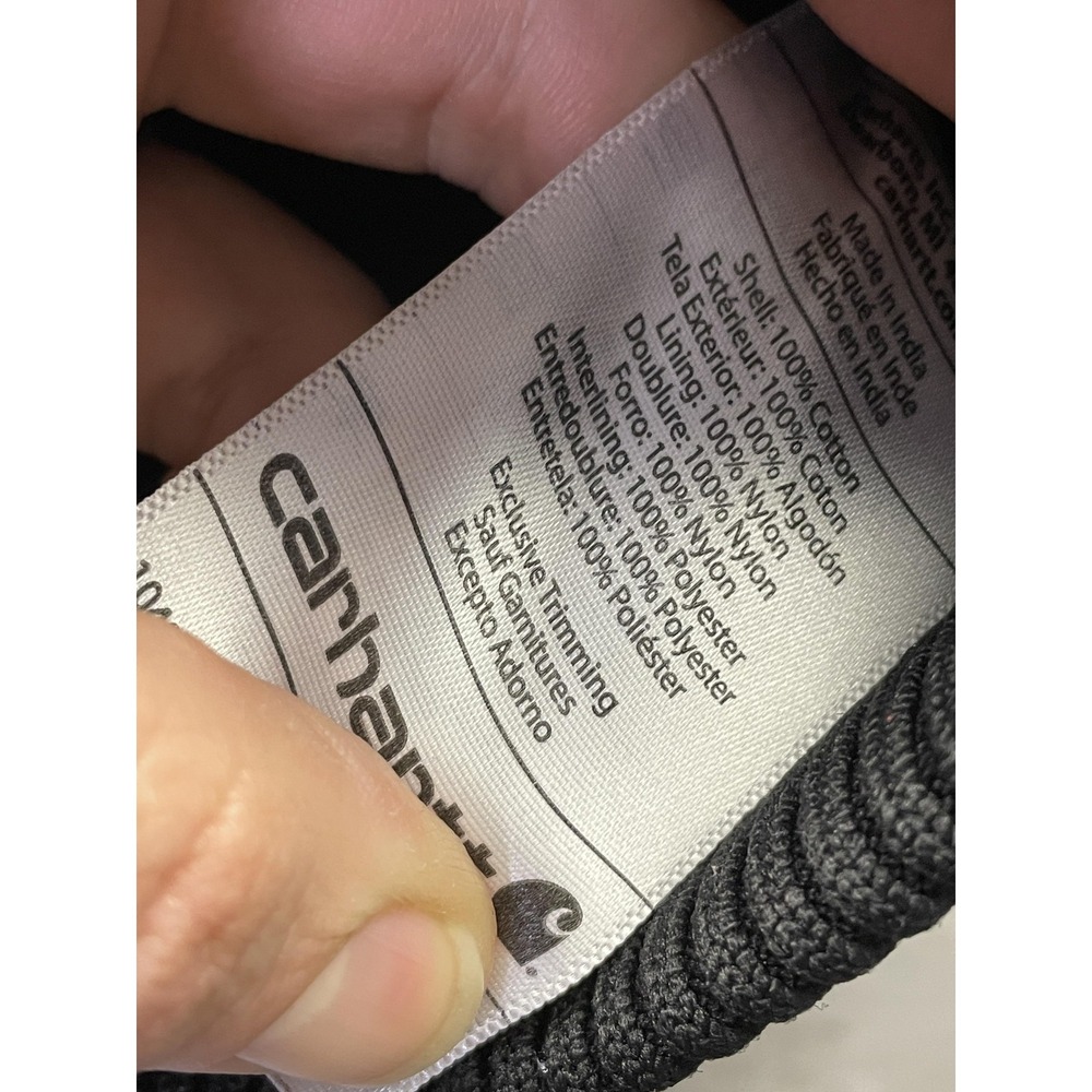 Carhartt Jacket Womens M Black Quilted Hooded Insulated Full Zip Lined J130 - Picture 7 of 12